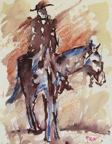 Print of Abstract Expressionism Horse Drawings by Samuel Lindsay