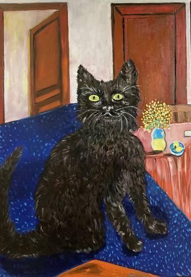 Print of Modern Cats Paintings by Maria Giovanna Ambrosone
