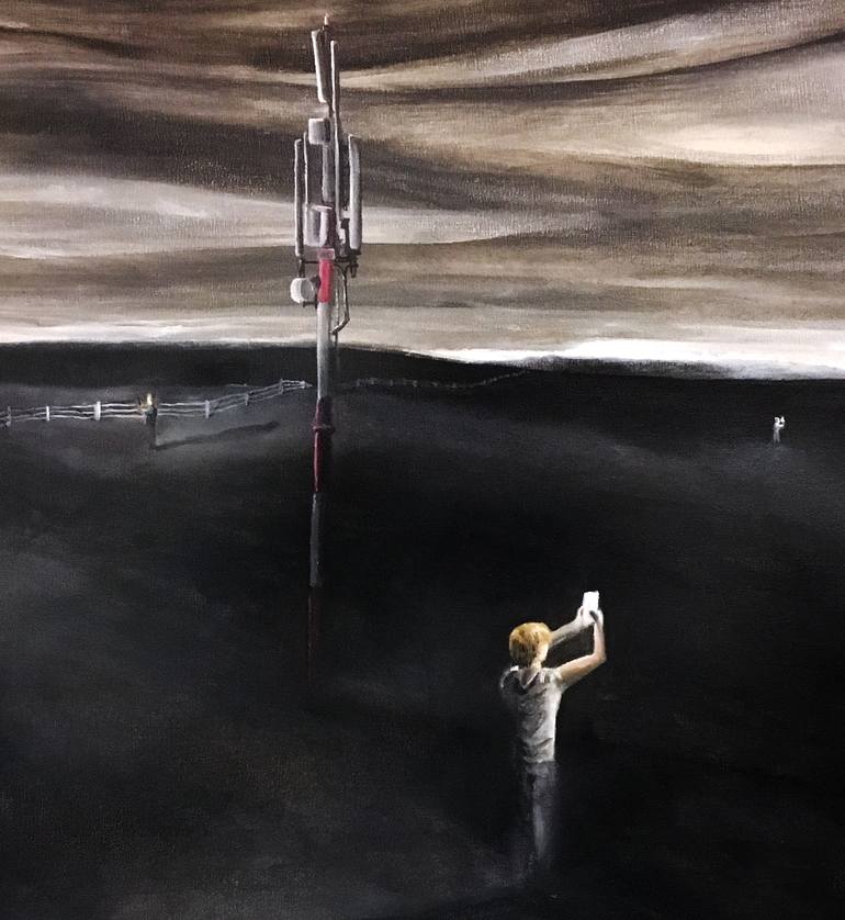 Original Figurative Science/Technology Painting by Emir Zenón Gómez Farah