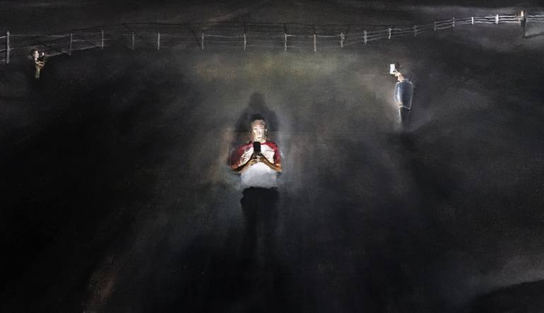 Original Figurative Science/Technology Painting by Emir Zenón Gómez Farah