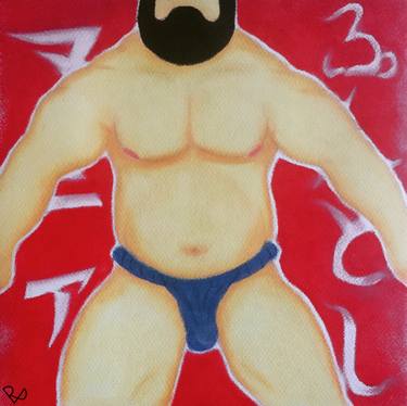 Original Pop Art Men Paintings by Red Phur