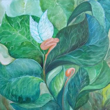 Original Expressionism Botanic Paintings by Anne Marie Delaby
