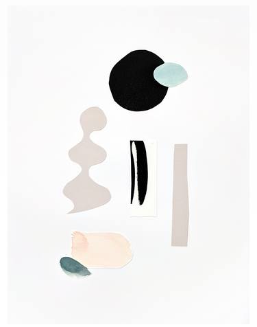 Original Minimalism Abstract Collage by Lesley Anderson