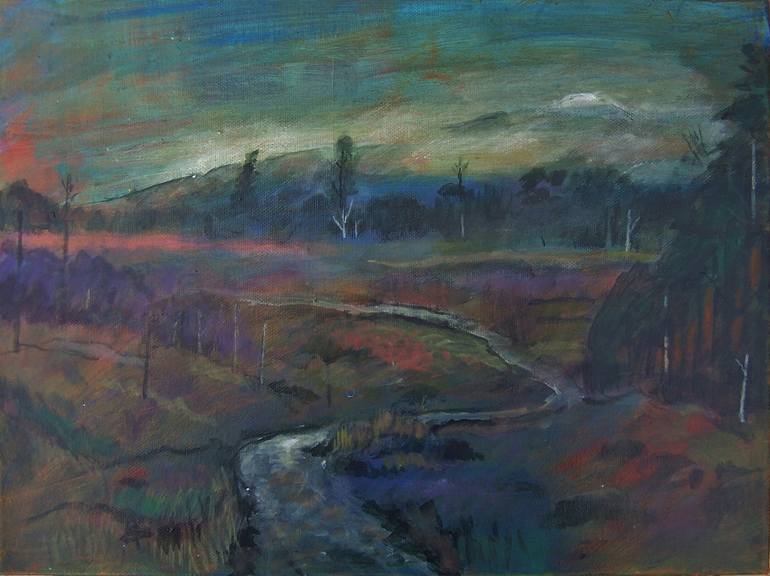 The Gloaming, towards Ben ledi Painting by James Buchanan Johnston ...