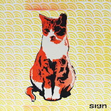 Print of Cats Paintings by Stefano Chies - SIGN -