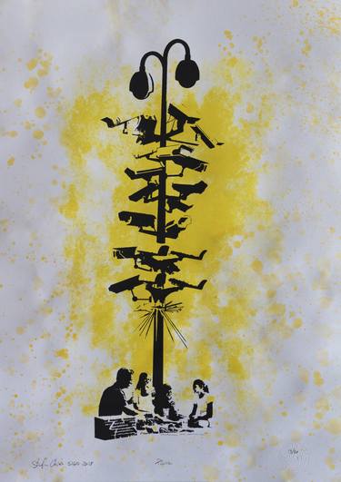 Saatchi Art Artist Stefano Chies - SIGN -; Printmaking, “PICNIC - YELLOW - Limited Edition 13 of 30” #art