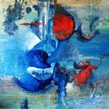 “Abstredblue: Solid Sober”, 100×100, Tilarids by Quintensiaga Oil Gallery