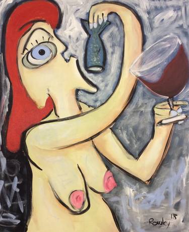 Nude with wine and Herring thumb