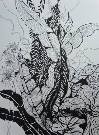 Print of Abstract Botanic Drawings by Kimchi Hoang