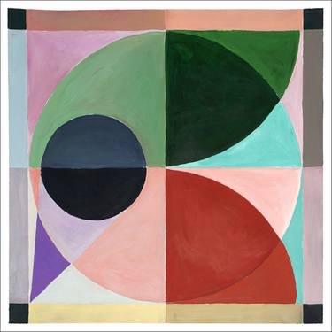 Original Contemporary Geometric Paintings by Kind of Cyan