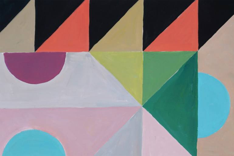 Original Contemporary Geometric Painting by Kind Of Cyan