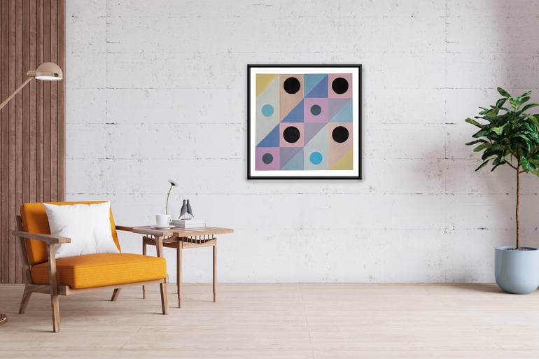 Original Abstract Geometric Painting by Kind Of Cyan