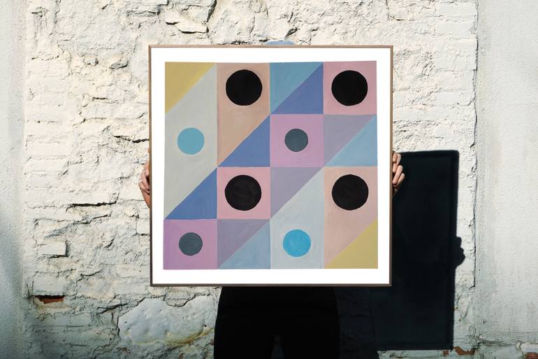 Original Abstract Geometric Painting by Kind Of Cyan