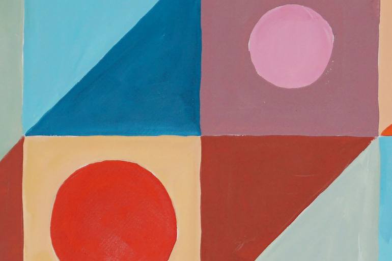 Original Abstract Geometric Painting by Kind Of Cyan