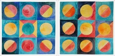 Original Geometric Paintings by Kind of Cyan