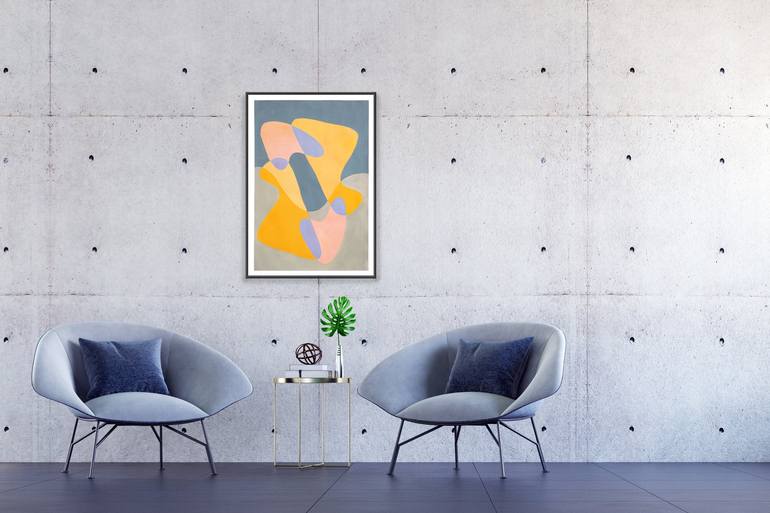 Original Abstract Patterns Painting by Kind of Cyan