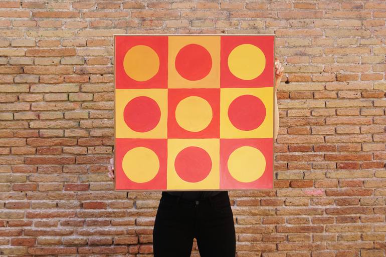 Original Abstract Geometric Painting by Kind Of Cyan