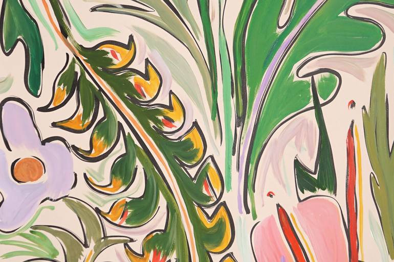 Original Abstract Expressionism Floral Painting by Kind Of Cyan