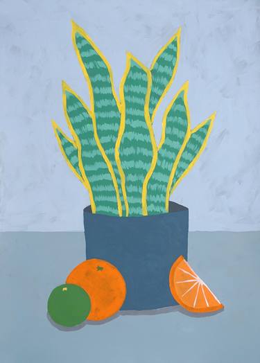 Original Contemporary Still Life Paintings by Kind of Cyan