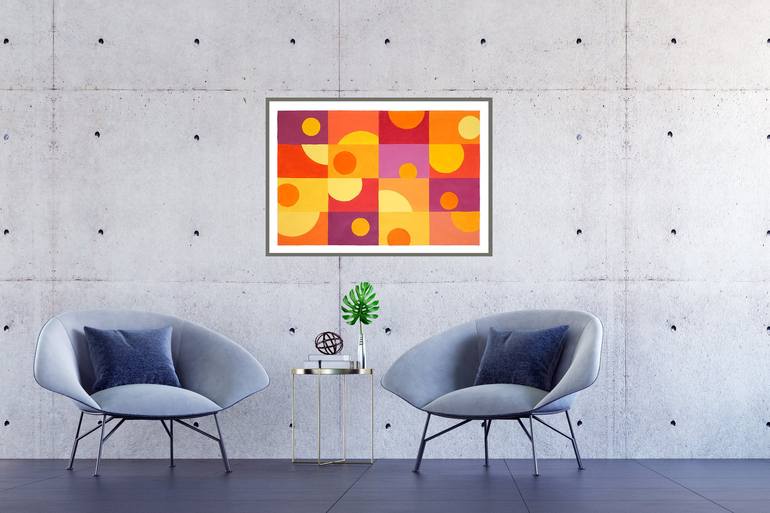 Original Geometric Painting by Kind of Cyan