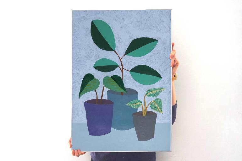 Original Contemporary Botanic Painting by Kind of Cyan