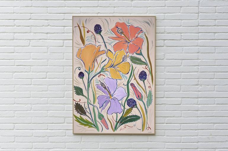 Original Floral Painting by Kind of Cyan