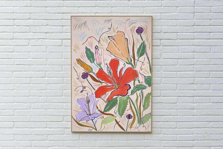 Original Floral Painting by Kind of Cyan