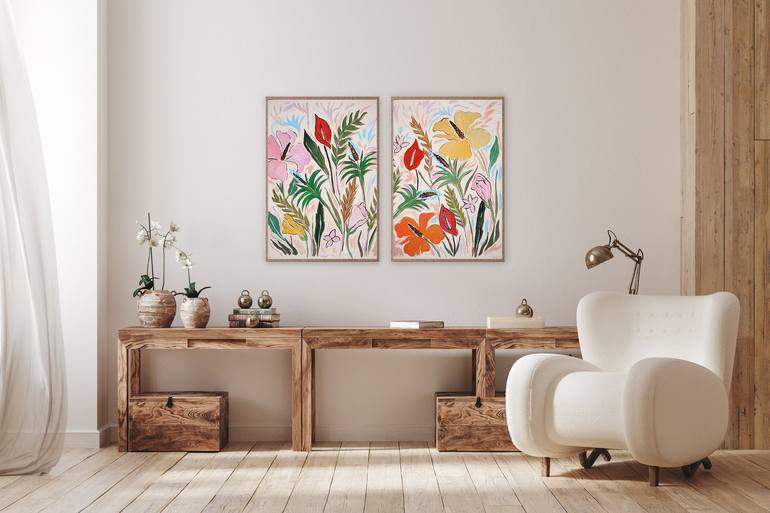 Original Floral Painting by Kind of Cyan