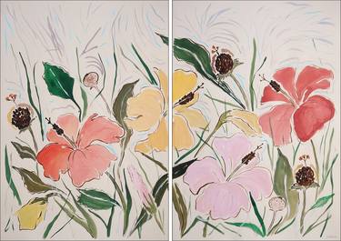 Original Floral Paintings by Kind of Cyan