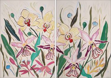 Original Floral Paintings by Kind of Cyan