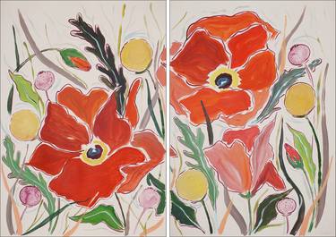 Original Floral Paintings by Kind of Cyan
