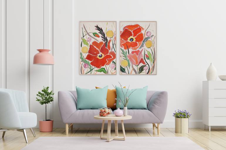 Original Figurative Floral Painting by Kind of Cyan