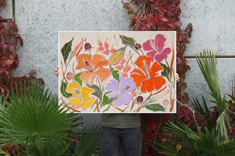 Original Floral Painting by Kind of Cyan