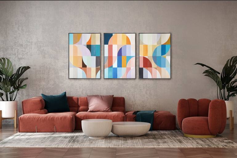 Original Geometric Painting by Kind of Cyan