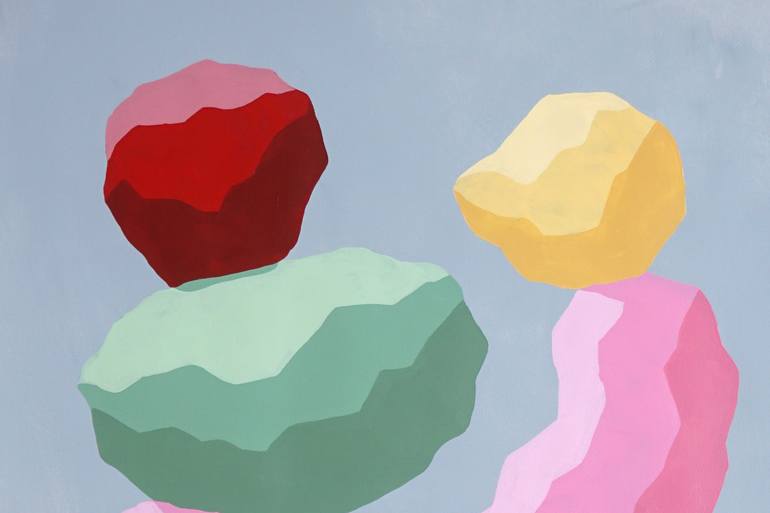 Original Abstract Architecture Painting by Kind Of Cyan