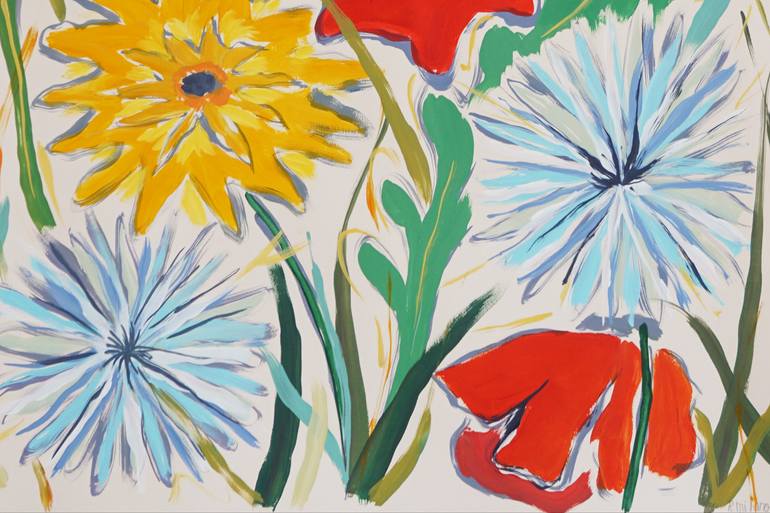 Original Abstract Floral Painting by Kind Of Cyan