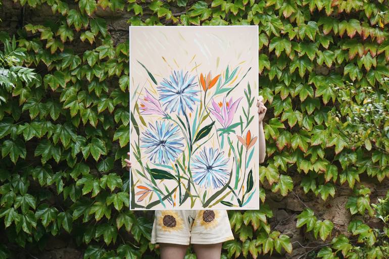 Original Abstract Floral Painting by Kind Of Cyan