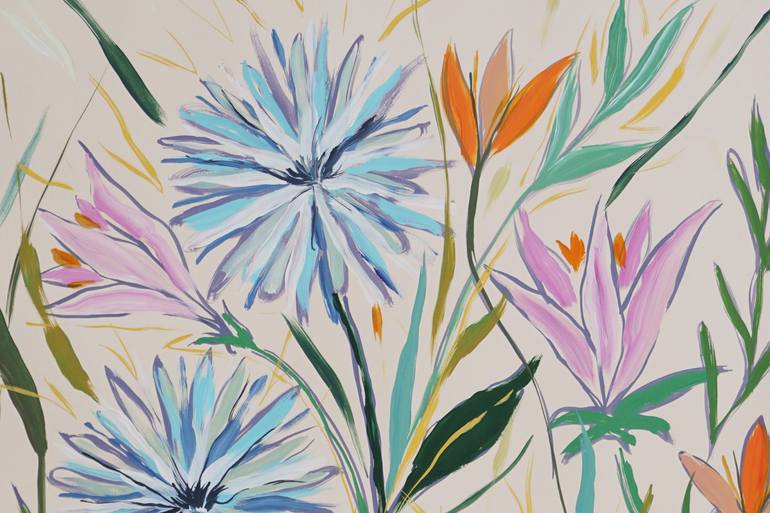 Original Abstract Floral Painting by Kind Of Cyan