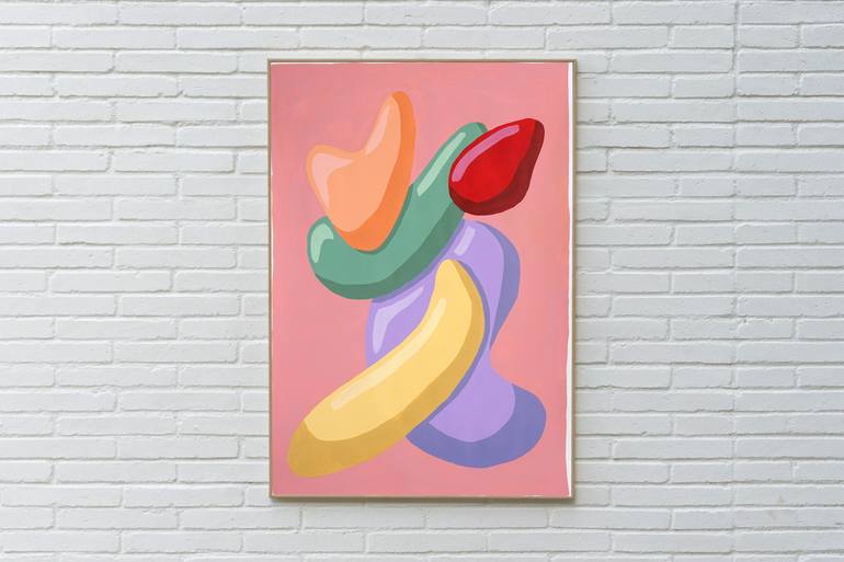 Original Futurism Abstract Painting by Kind Of Cyan