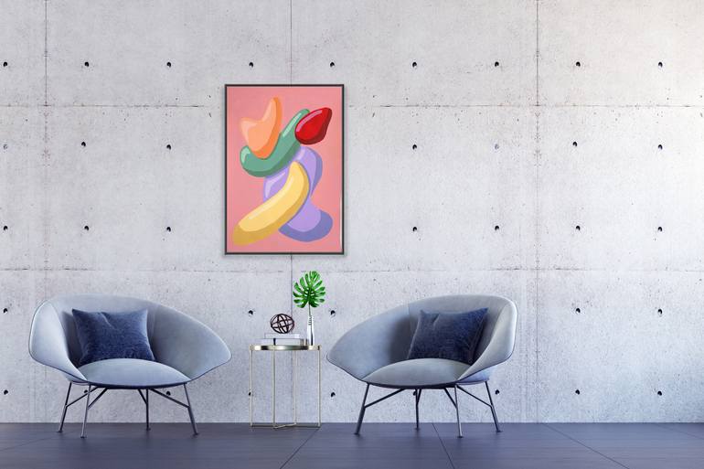 Original Futurism Abstract Painting by Kind Of Cyan