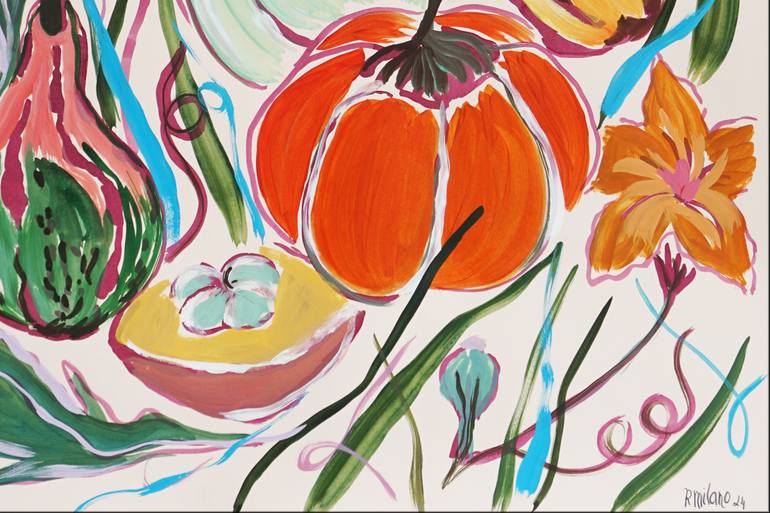 Original Fauvism Floral Painting by Kind Of Cyan