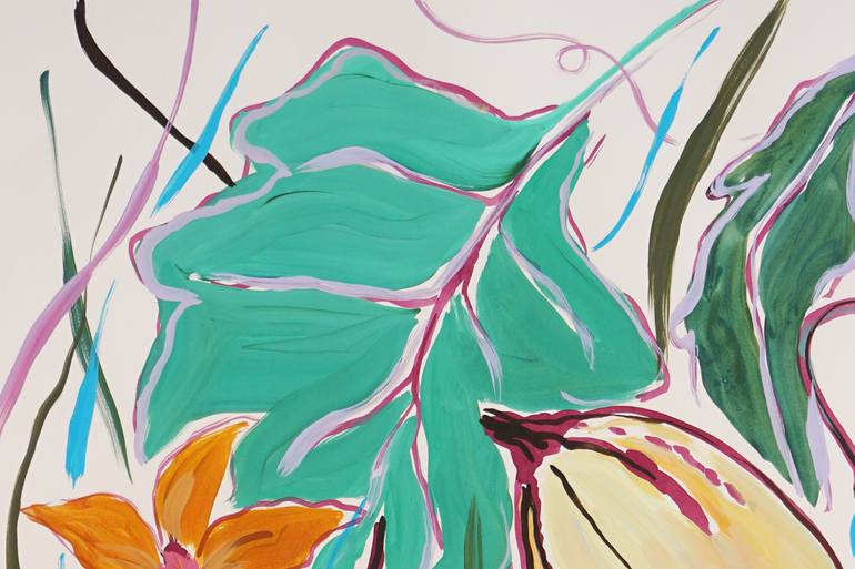 Original Fauvism Floral Painting by Kind Of Cyan