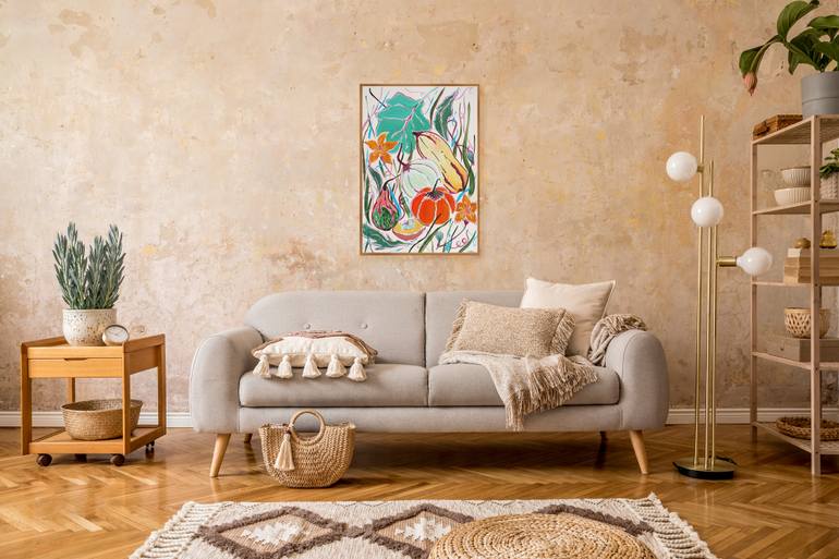 Original Fauvism Floral Painting by Kind Of Cyan