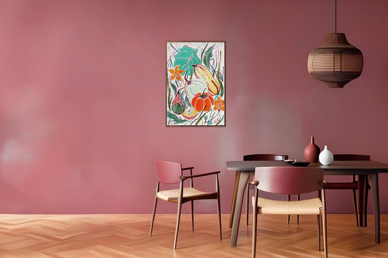 Original Fauvism Floral Painting by Kind Of Cyan