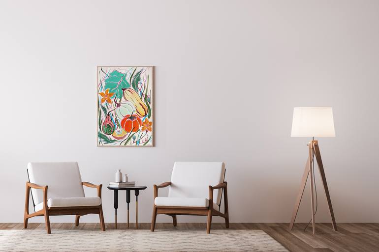 Original Fauvism Floral Painting by Kind Of Cyan