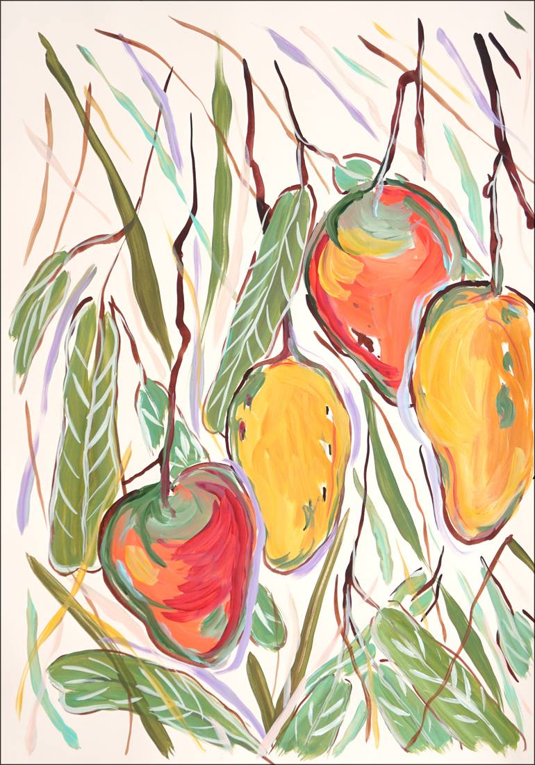 Original Fauvism Botanic Painting by Kind Of Cyan