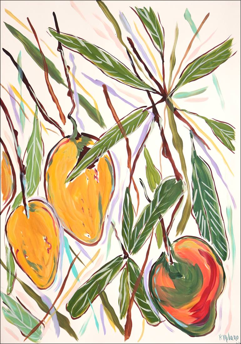 Original Fauvism Botanic Painting by Kind Of Cyan