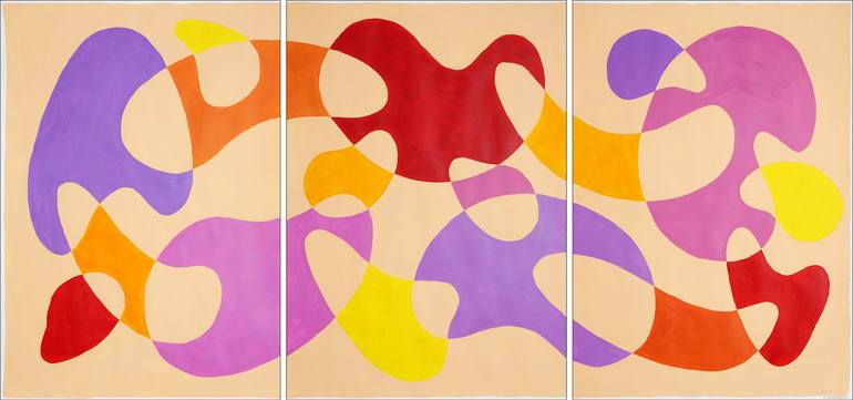 Original Art Deco Abstract Paintings by Kind Of Cyan