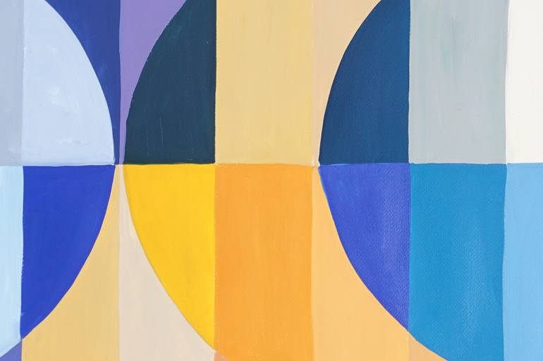 Original Bauhaus Abstract Painting by Kind Of Cyan