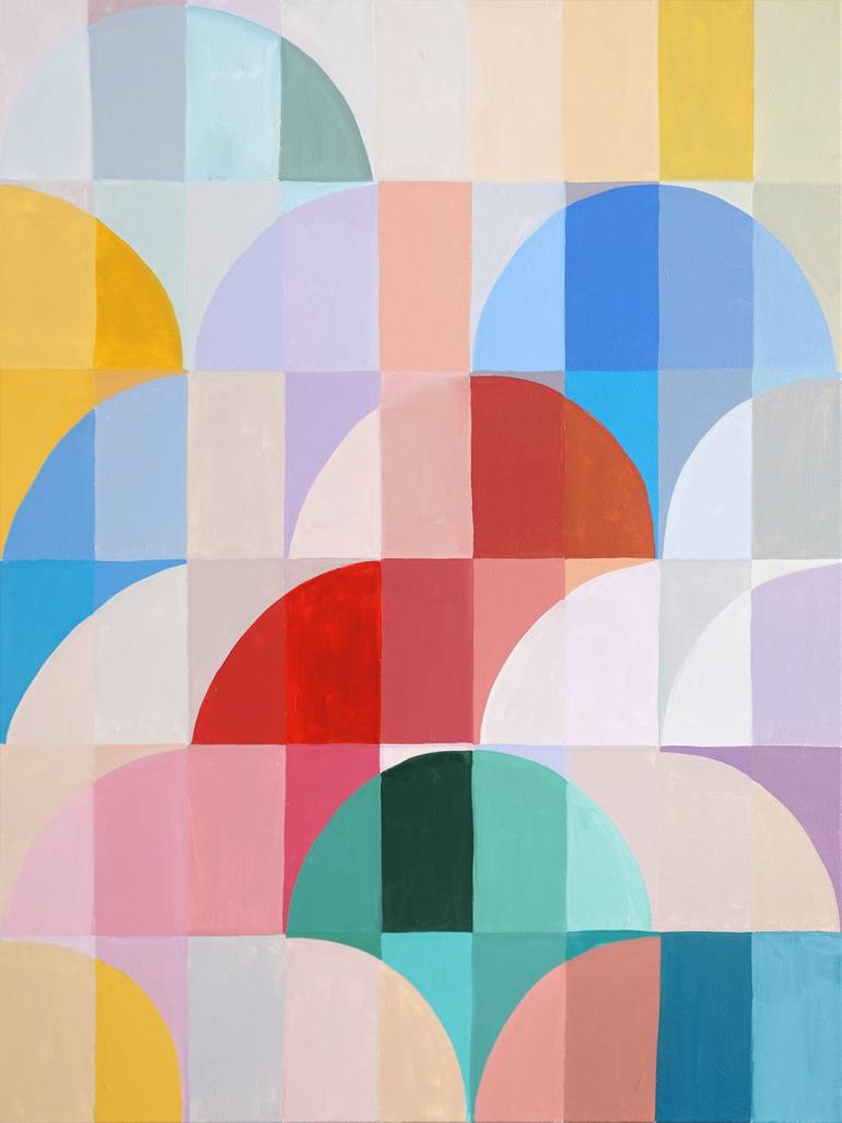 Original Algorithmic Geometric Paintings by Kind Of Cyan